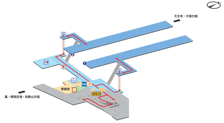 浅香駅構内図
