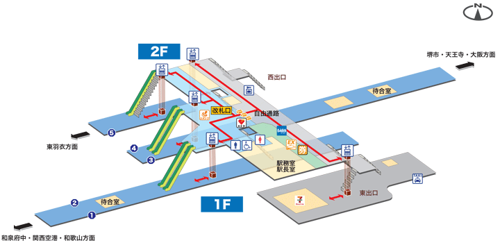 鳳駅構内図