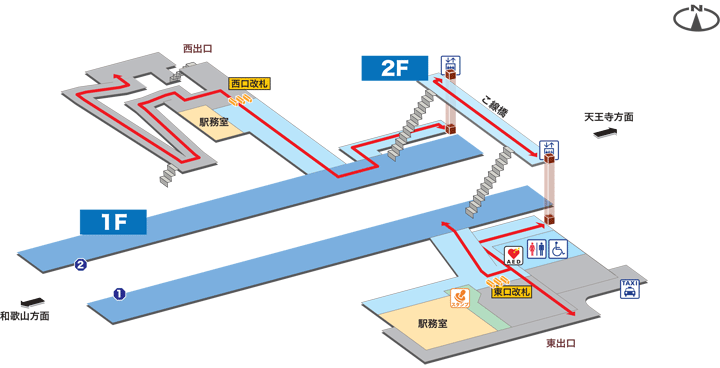 久米田駅構内図