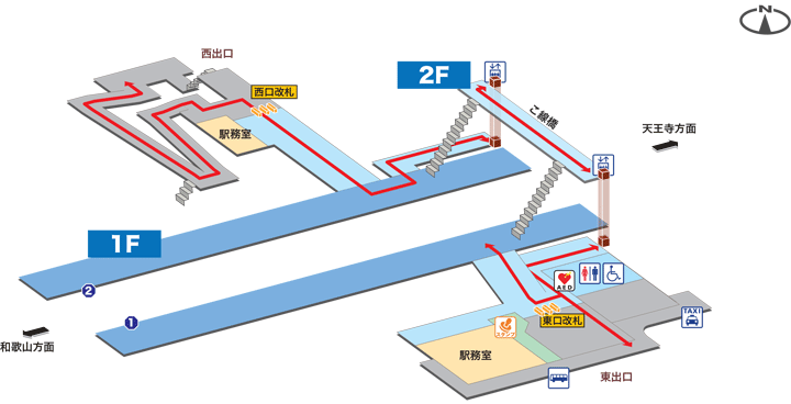 久米田駅構内図
