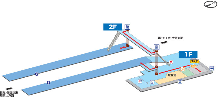 和泉橋本駅構内図