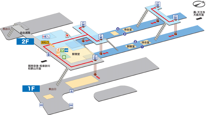 日根野駅構内図
