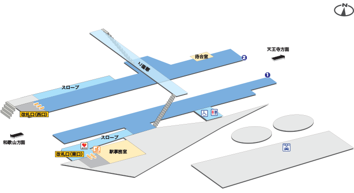 新家駅構内図