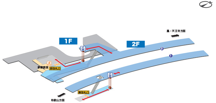 和泉鳥取駅構内図