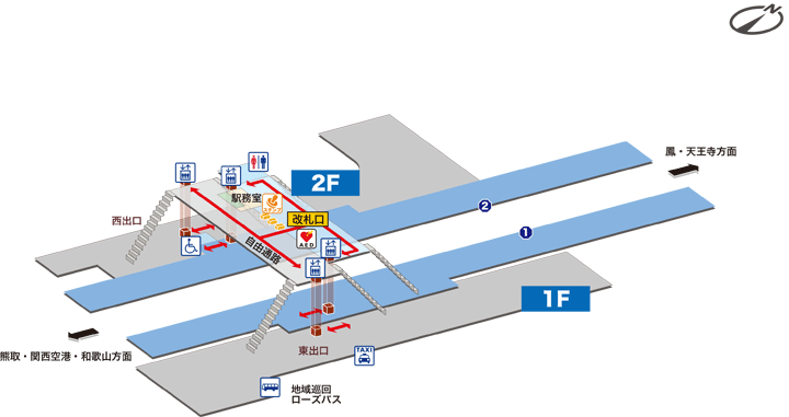 下松（大阪府）駅構内図
