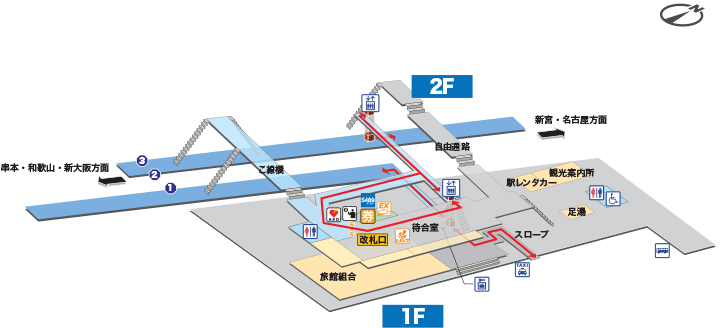 紀伊勝浦駅構内図