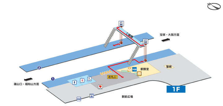 相野駅構内図