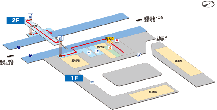 馬堀駅構内図