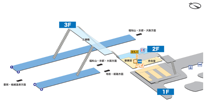和田山駅構内図