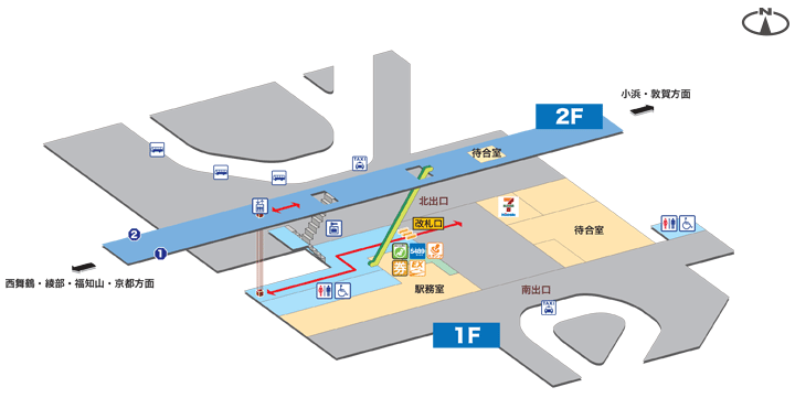 東舞鶴駅構内図