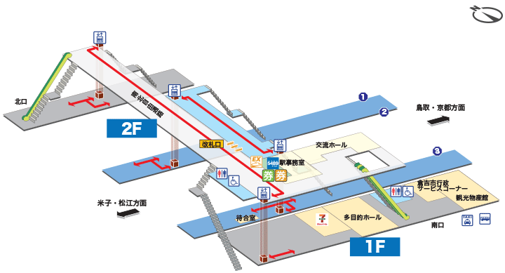 倉吉駅構内図