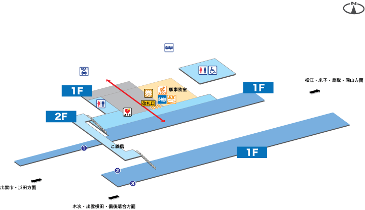 宍道駅構内図