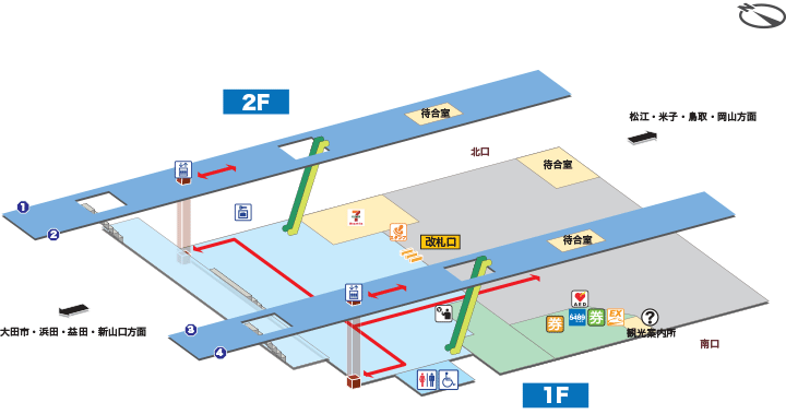 出雲市駅構内図