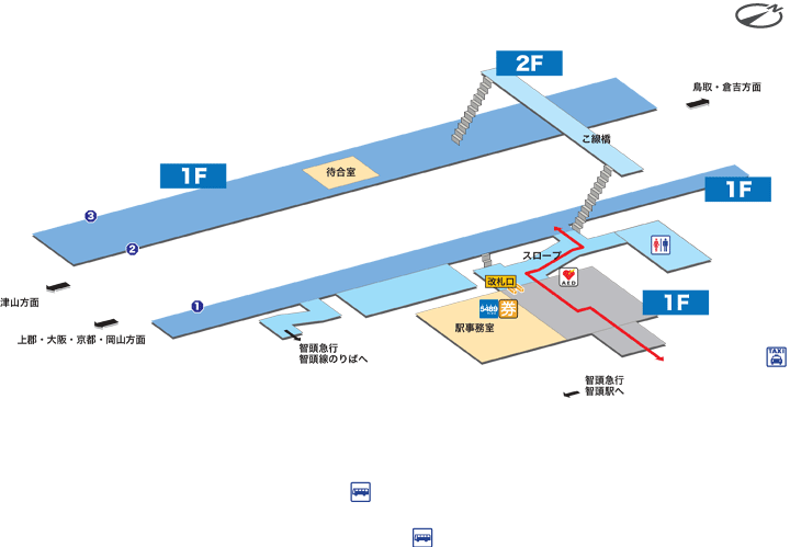 智頭駅構内図