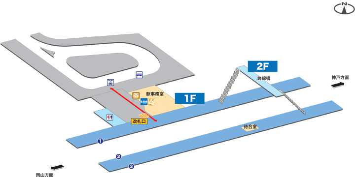 和気駅構内図