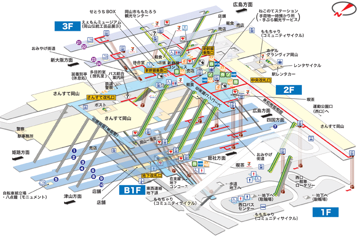 岡山駅構内図