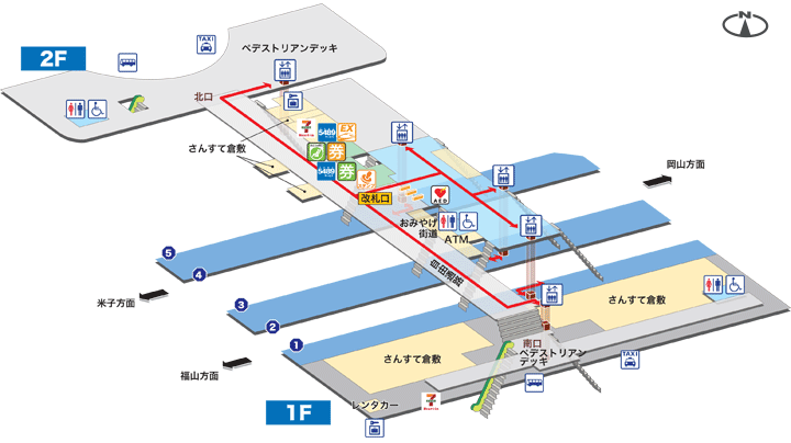 倉敷駅構内図