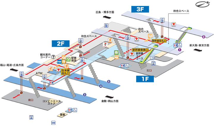 新倉敷駅構内図
