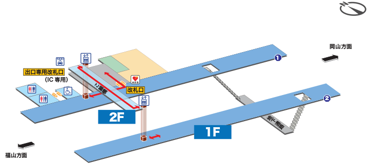大門駅構内図