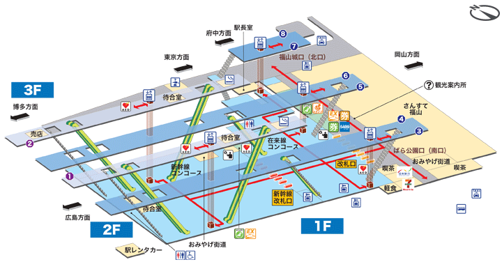 福山駅構内図