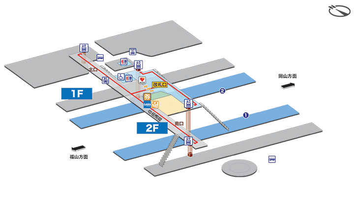 東福山駅構内図