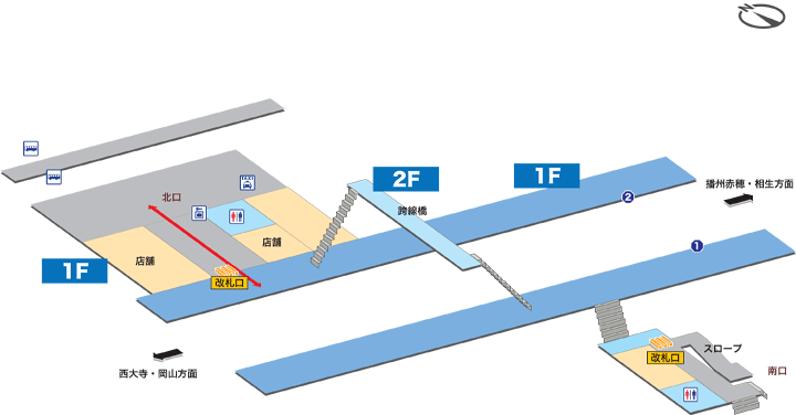 伊部駅構内図