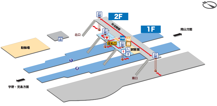 妹尾駅構内図