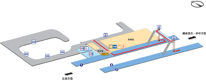 三次駅構内図
