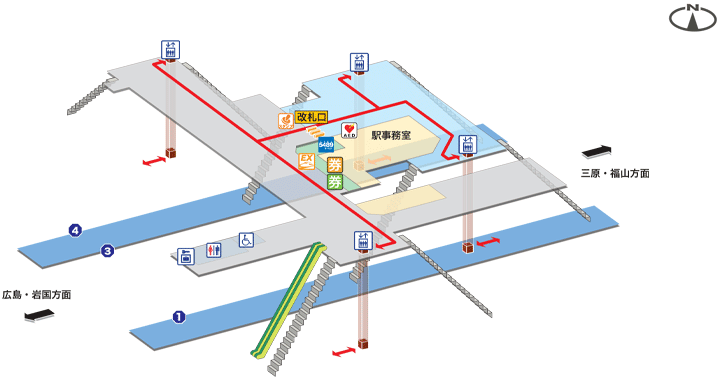 西条駅構内図