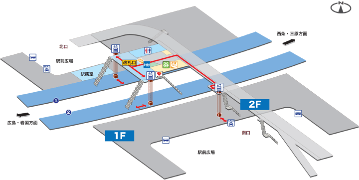八本松駅構内図