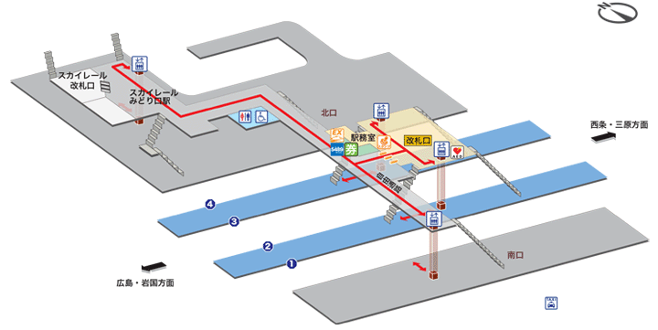 瀬野駅構内図
