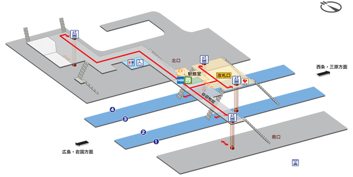 瀬野駅構内図
