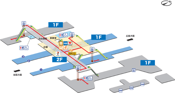 西広島駅構内図