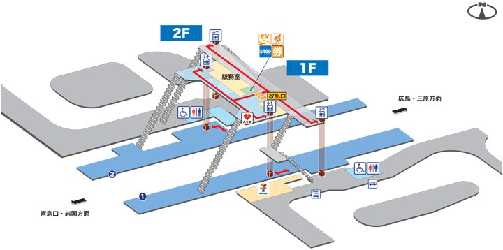 廿日市駅構内図