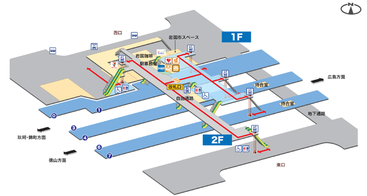 岩国駅構内図