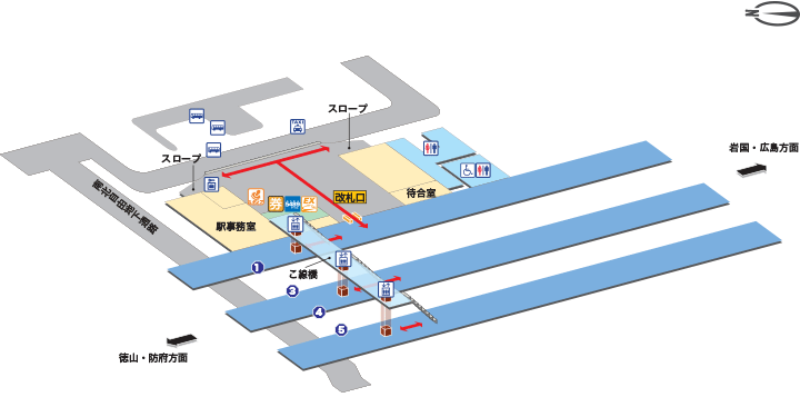 柳井駅構内図