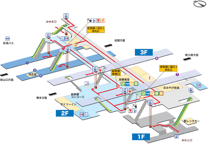 徳山駅構内図