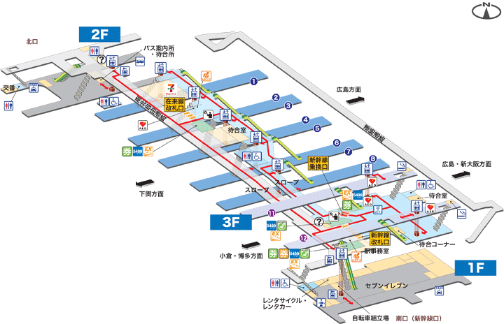 新山口駅構内図