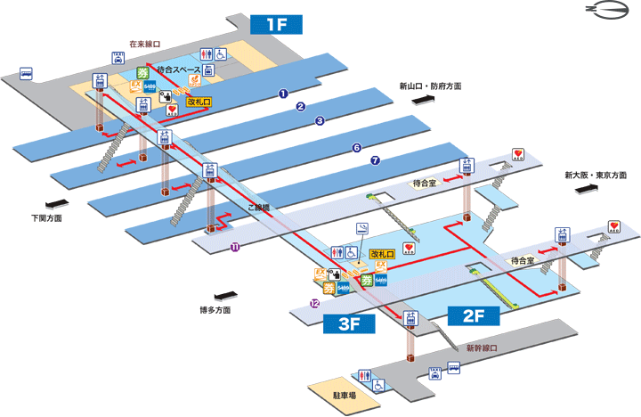 厚狭駅構内図