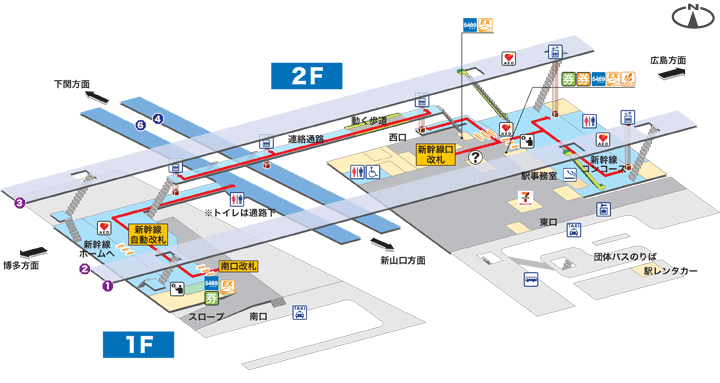 新下関駅構内図