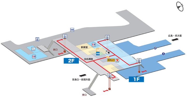 宮内串戸駅構内図