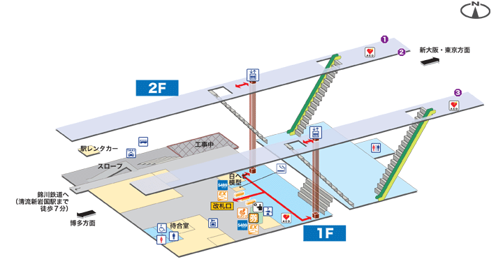 新岩国駅構内図