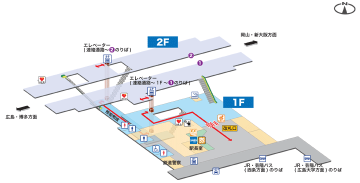 東広島駅構内図