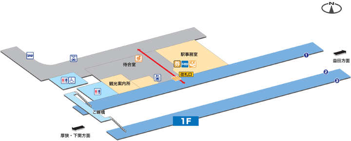 長門市駅構内図