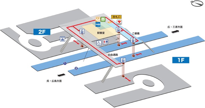 安芸阿賀駅構内図