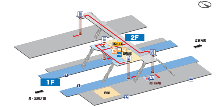 矢野駅構内図