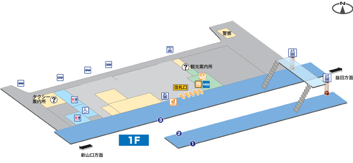 山口駅構内図