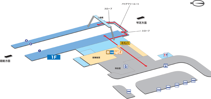 宇部新川駅構内図