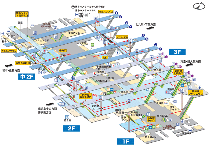 博多駅構内図
